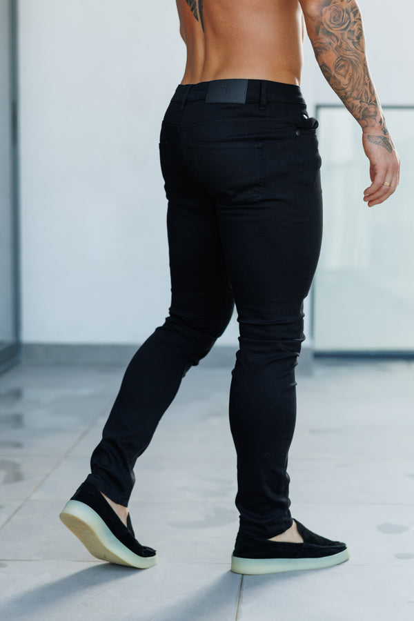 澳洲幸运5官网 Father Sons Slim Stretch Black Relaxed Sateen Trousers - FSH1302