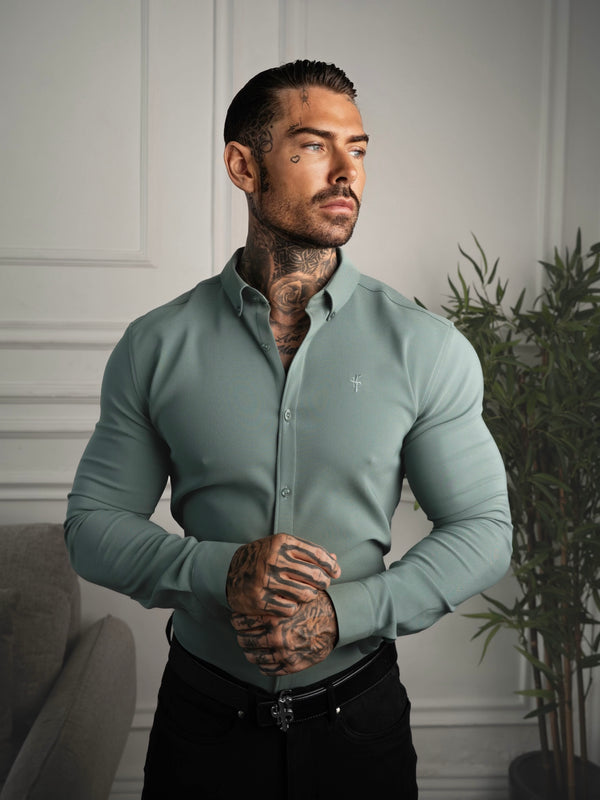 FS Super Slim LS Olive Scuba with Button Down Collar - FS1187