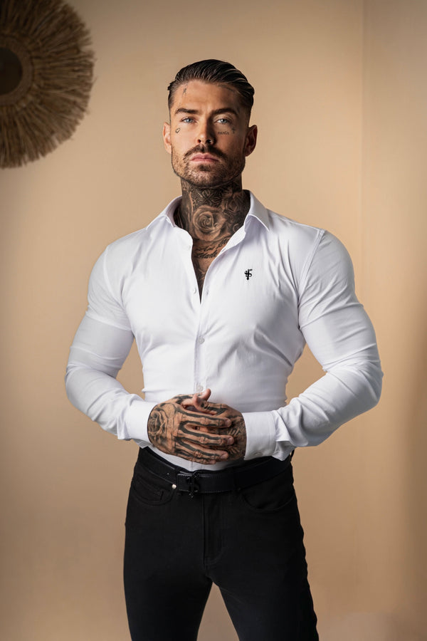 Father Sons Super Slim Stretch Classic White - FS099