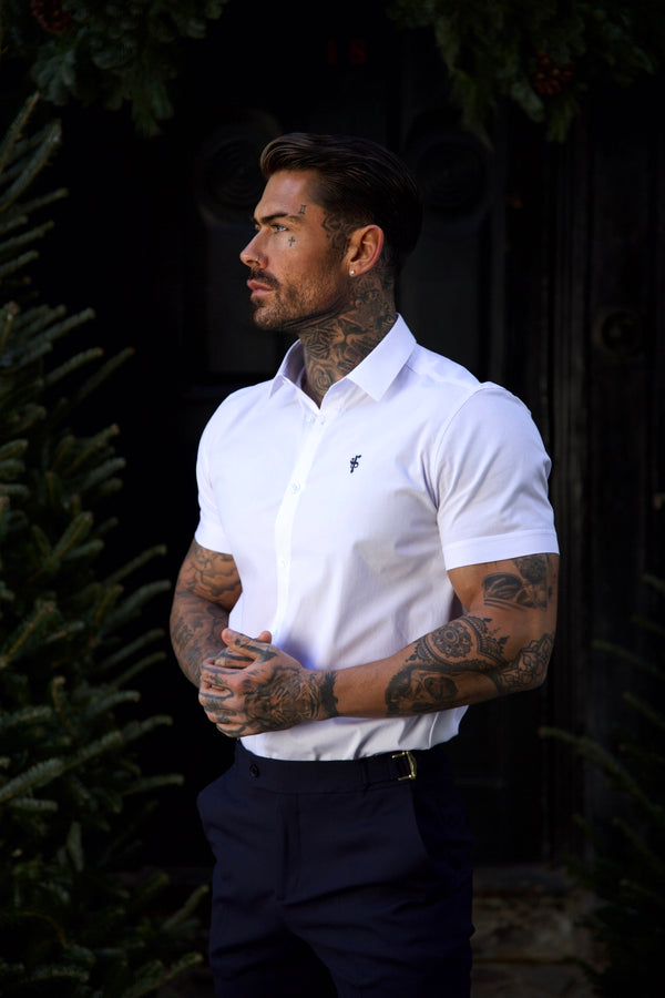 Father Sons Boxy Stretch White Short Sleeve - FSBOXY897