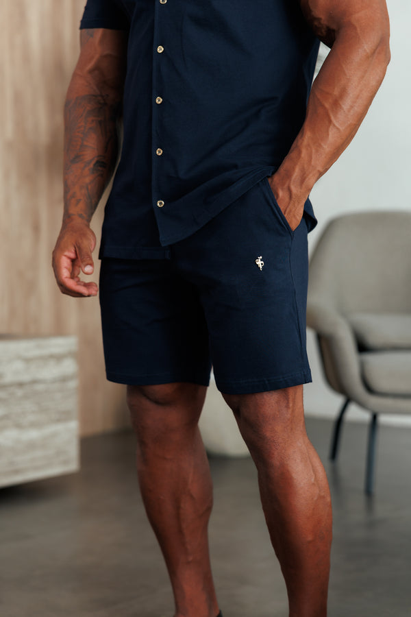 Father Sons Navy Pique Shorts - FSH1389