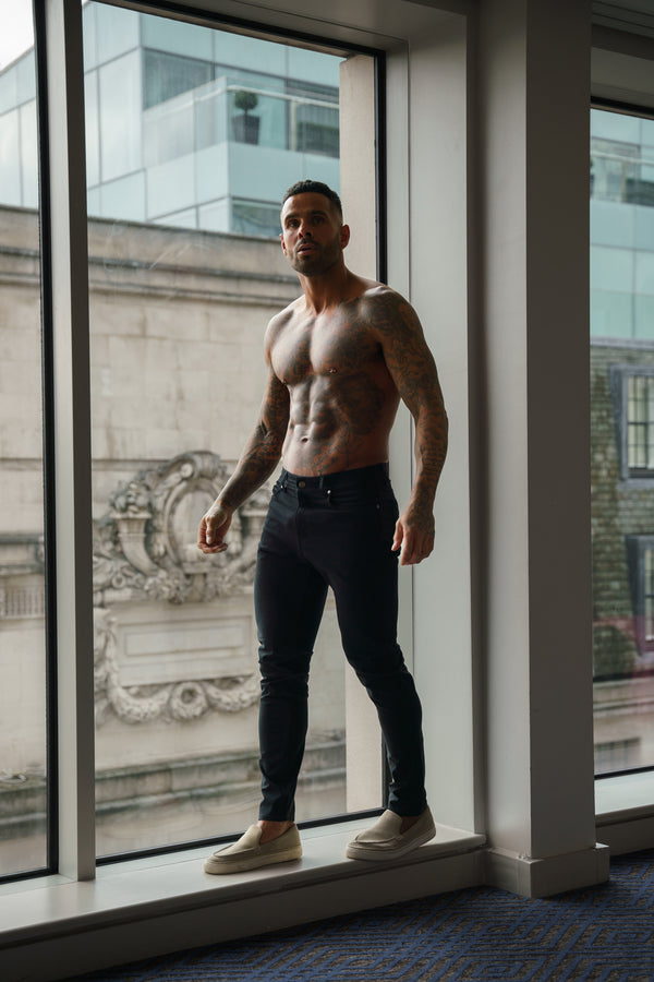 Father Sons Ultra Stretch Black Relaxed Jeans - FSJEAN016