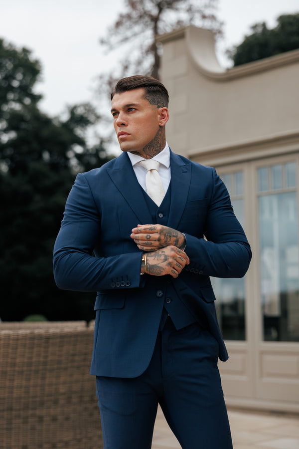 Father Sons Slim Formal Suit Jacket Navy - FSJKT013