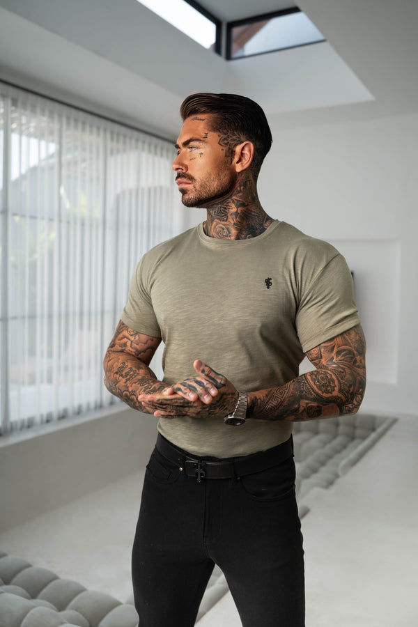 Father Sons Olive Slub Crew T-Shirt - FSH1331