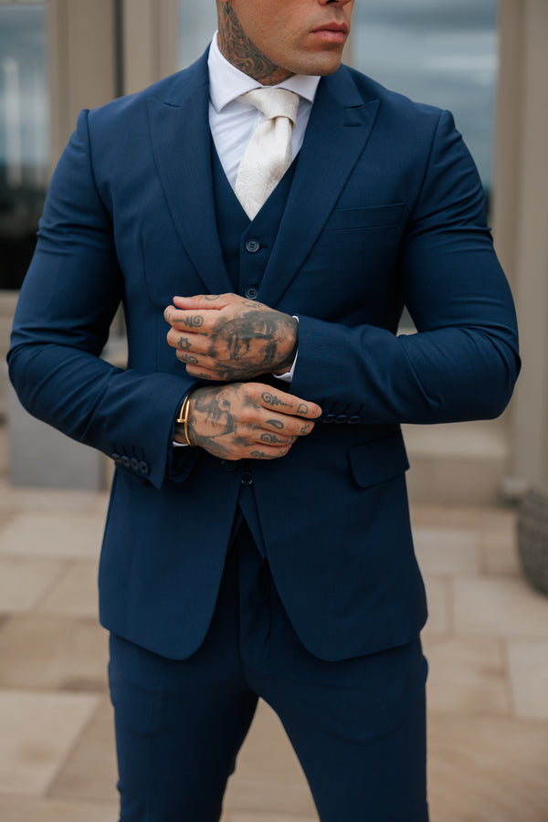 Father Sons Slim Formal Suit Jacket Navy - FSJKT013