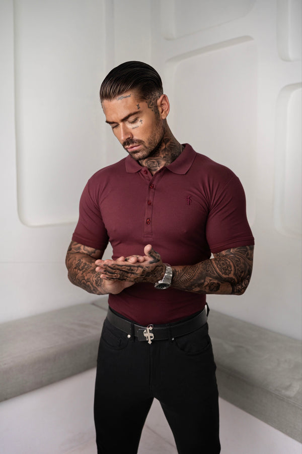 Father Sons Classic Burgundy Polo Shirt - FSH042