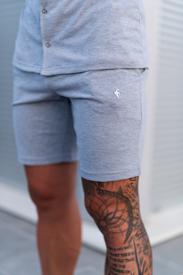 Father Sons Light Grey Pique Shorts - FSH1361