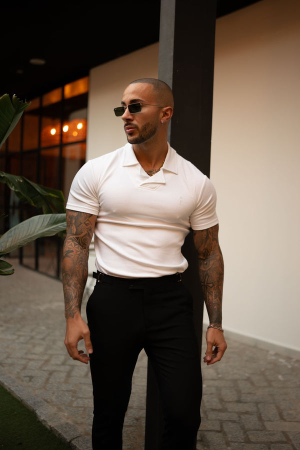 FS Classic Polo With Revere Collar White - FSH1119