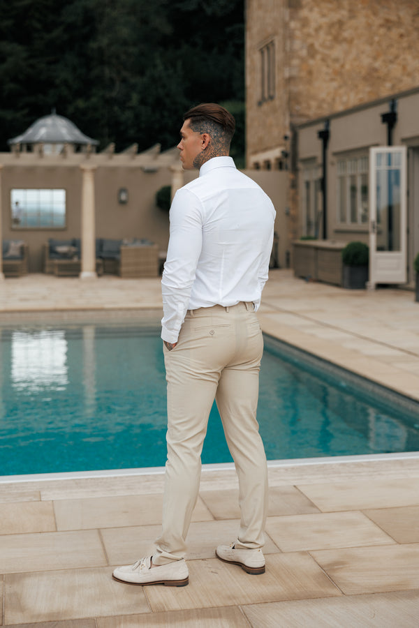 Father Sons Super Slim Stretch Classic White with Cutaway Collar - FS1183