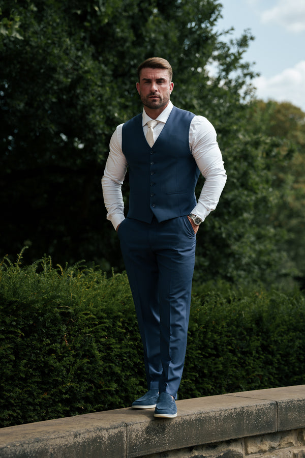 Father Sons Relaxed Formal Navy Stretch Trousers - FSTR022 RELAXED