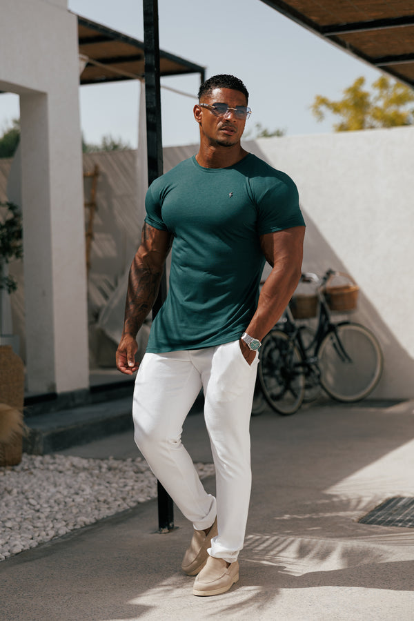 Father Sons Forest Green / Black Bamboo Crew T Shirt - FSH1213