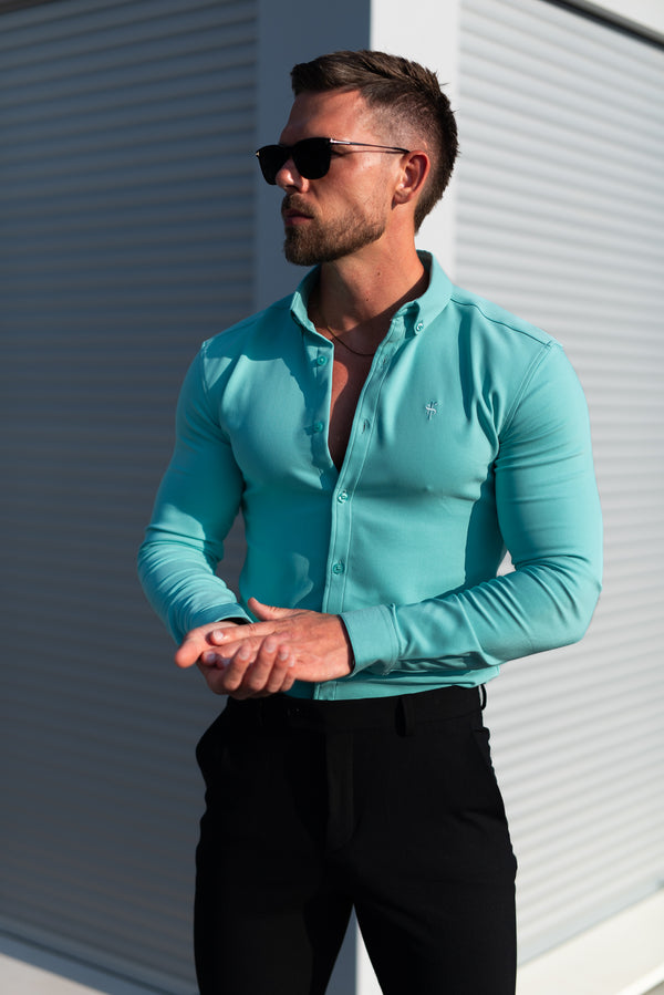 FS Super Slim LS New Mint Scuba with Button Down Collar - FS1116
