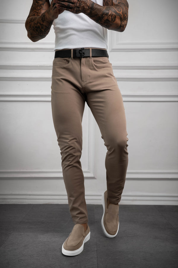 Father Sons Ultra Stretch Taupe Relaxed Jeans - FSJEAN014