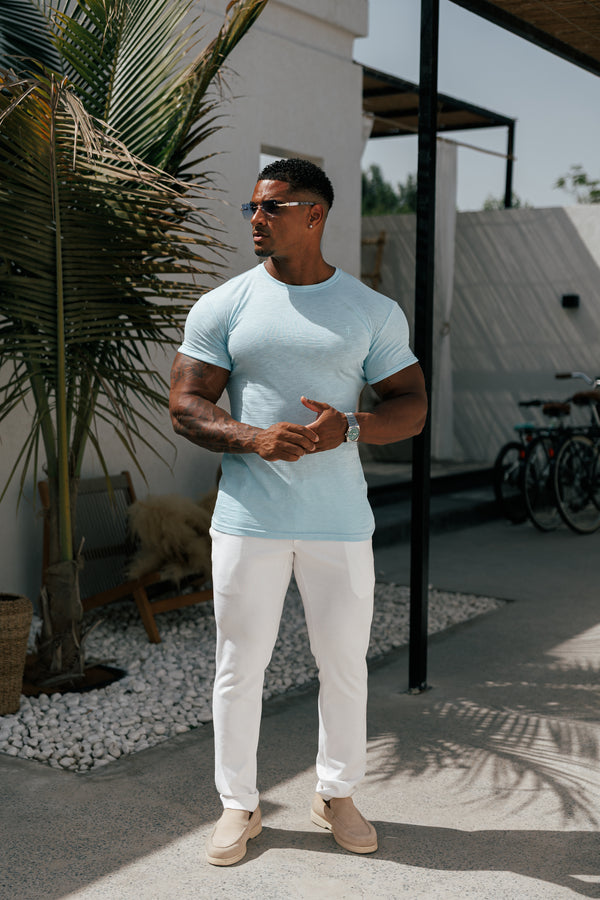 Father Sons Jersey Cord Relaxed White Trousers - FSR013