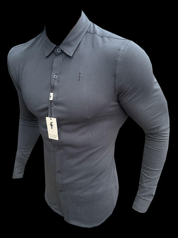 Father Sons Fitted Blue / Grey Long Sleeve Jersey - FSD005