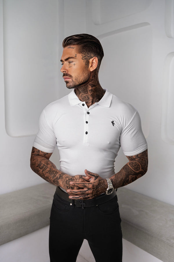 Father Sons Classic White Polo Shirt - FSH047
