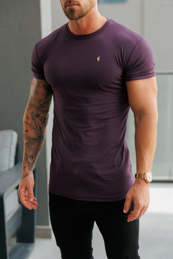 Father Sons Plum / Gold Bamboo Crew T Shirt - FSH1218
