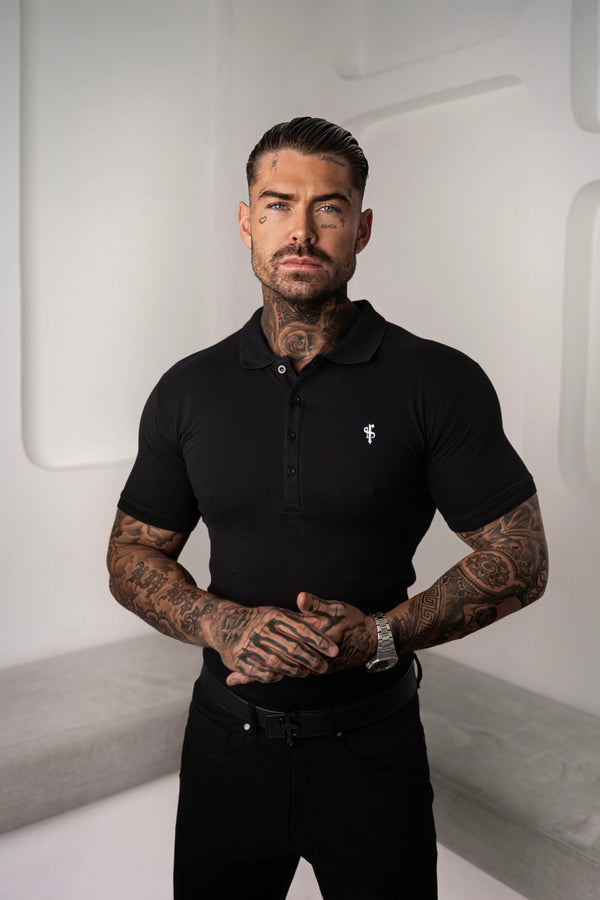 Father Sons Classic Black Polo Shirt - FSH041