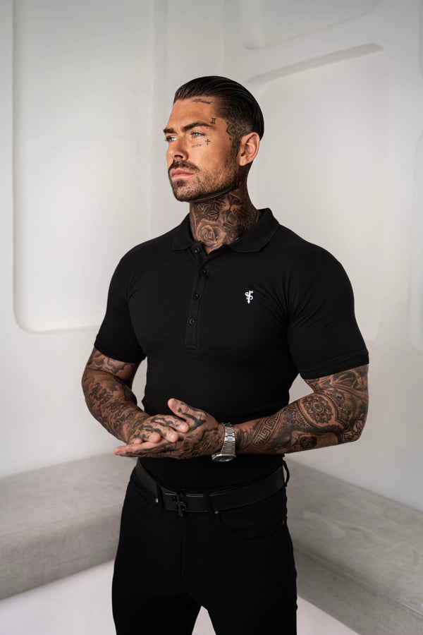 Father Sons Classic Black Polo Shirt - FSH041