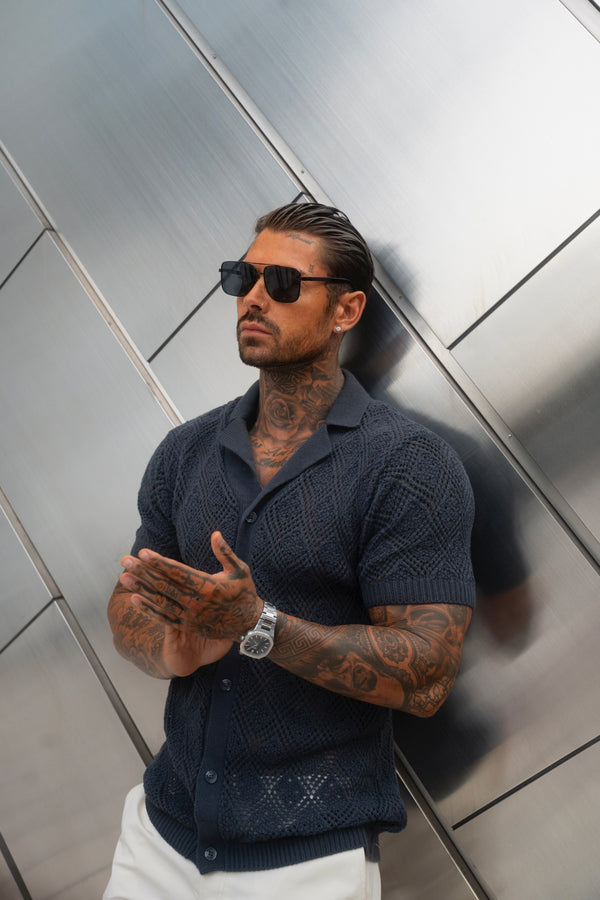 Father Sons Crochet Shirt Gunpowder Short Sleeve - FSJ084