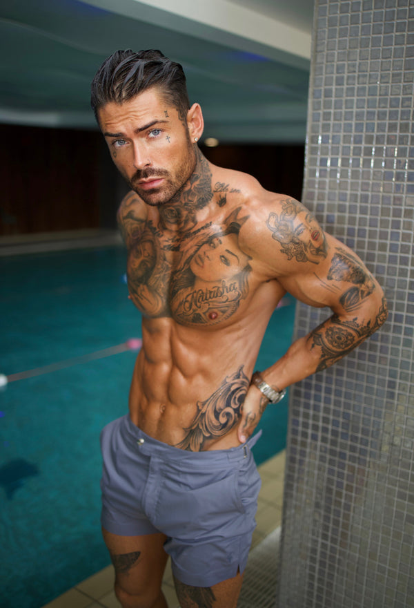 Father Sons Grey / Silver Swim Shorts - FSN100