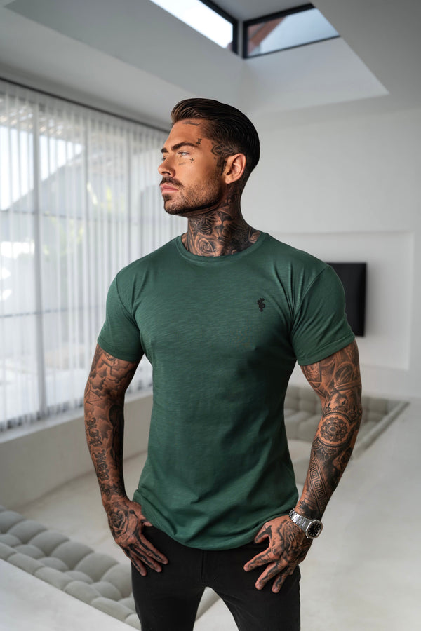 Father Sons Forest Green Slub Crew T-Shirt - FSH1378